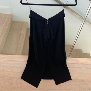 Willow Black Zipper Fishtail High Low Skirt